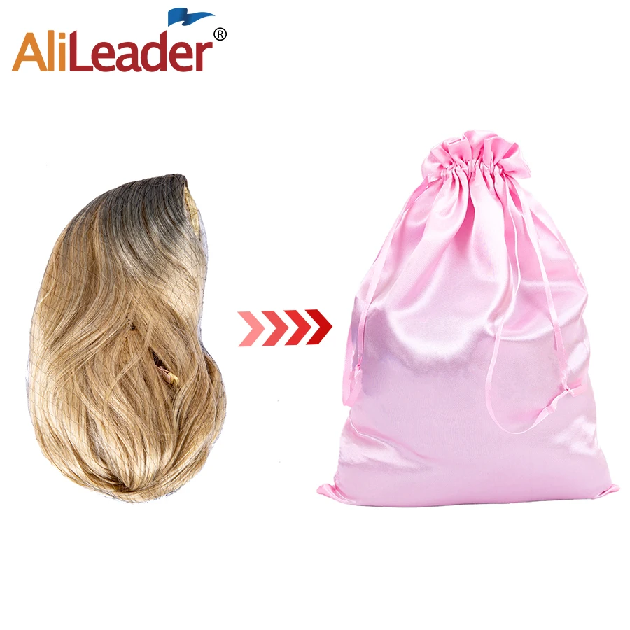 Alileader 5vnt/Pakuotė Pigūs Plaukų Saugojimo Krepšys Raišteliu Šilko Plaukų Krepšiai Nešiojamų Perukas Saugojimo Krepšys LOGOTIPAS Gali Būti Pritaikyti 5