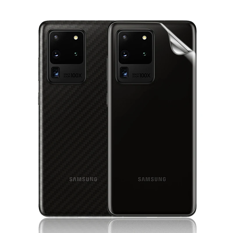 Screen Protector For Samsung Galaxy S20 FE S21 Ultra LTE S21+ Plius Lite 5G Minkštas Hidrogelio TPU / Anglies Pluošto Galinį Dangtelį Filmas 5