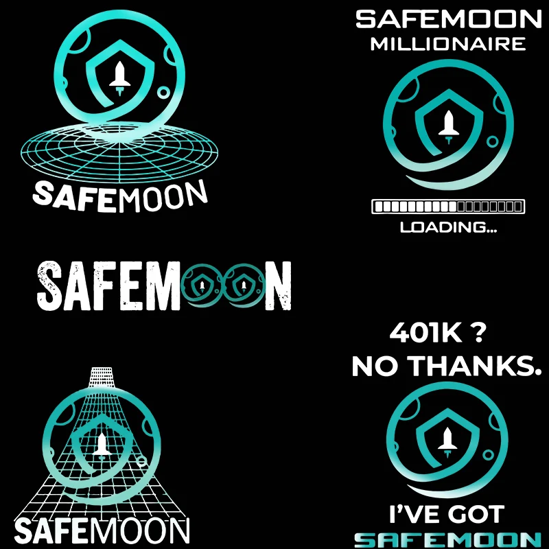 SafeMoon Milijonierius Pakrovimo T-Shirts Mėnulis Cryptocurrency Entuziastai Grafinis Tee Minkštas Medvilnės Viršuje EU Dydis 1