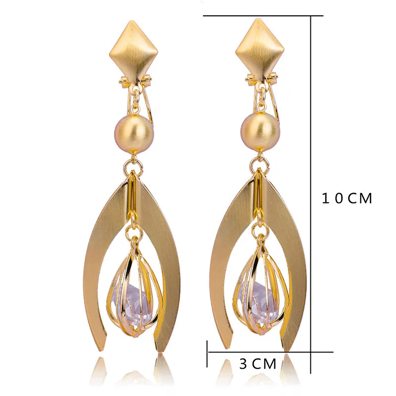 Nice Fashion Jewelry Long Drop Dangle Earrings 2021 Wholesale Water Drop Women Wedding Party Earrings Daily Gift 2