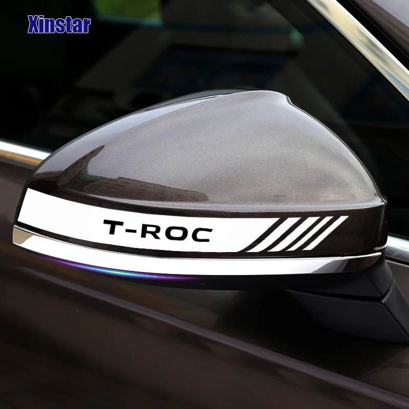 2vnt Automobilio galinio vaizdo Veidrodis Lipdukai VW Volkswagen T-Roc TROC 2