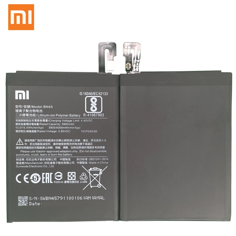 Originalus Baterijos Xiaomi Redmi Pastaba 3 4 4 5 5A 6 Pro 7 Redmi 3S 3 VNT. 4A 5 Plius 7A K20 Mi 6 6X MiA2 8 Lite 9T Pro F1 Max 2 5