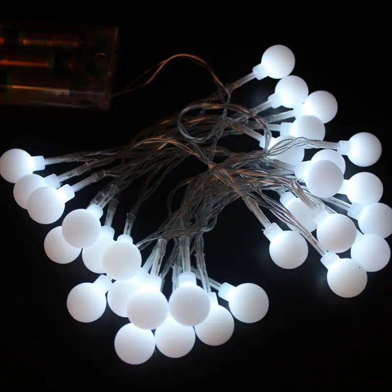 10m/6m/3m LED Kamuolys String Žibintai Pasakų Girlianda Kalėdinė Lauko Apdailos Vestuvių Gimdymo Navidad Dekoro Namų Baterija 5