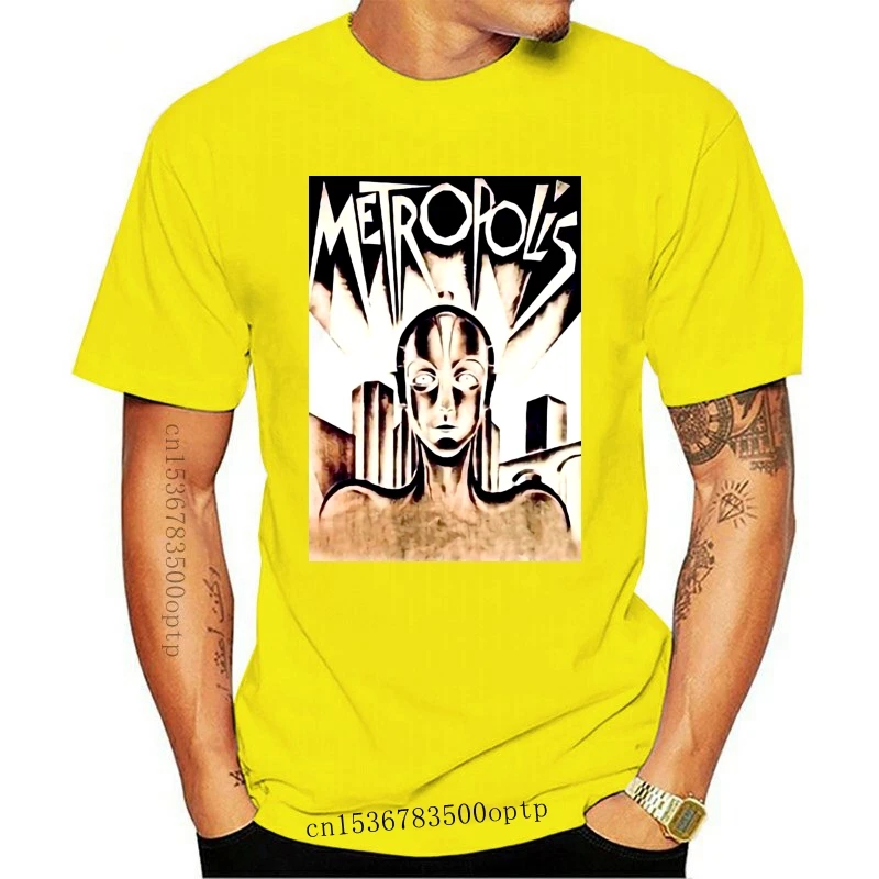 Metropolis Marškinėliai Klasikinis Sci-Fi Filmo Plakatas Kietas Vintage Retro Marškinėlius 260 0