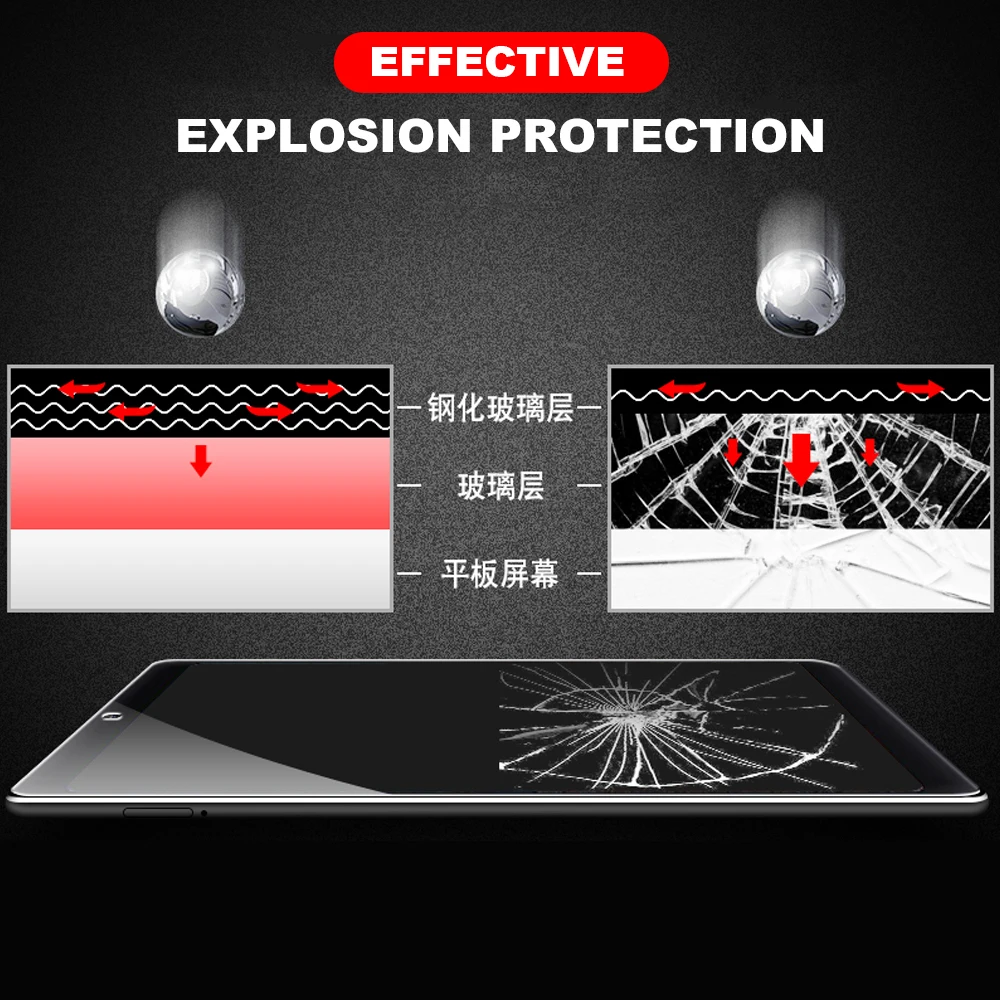 Grūdintas Stiklas Huawei MediaPad T1 7.0 8.0 10 S8-701U/701W T1-821W/823L T1-A21W T1-A21L A23L Pilnas draudimas Screen Protector Filmas 5