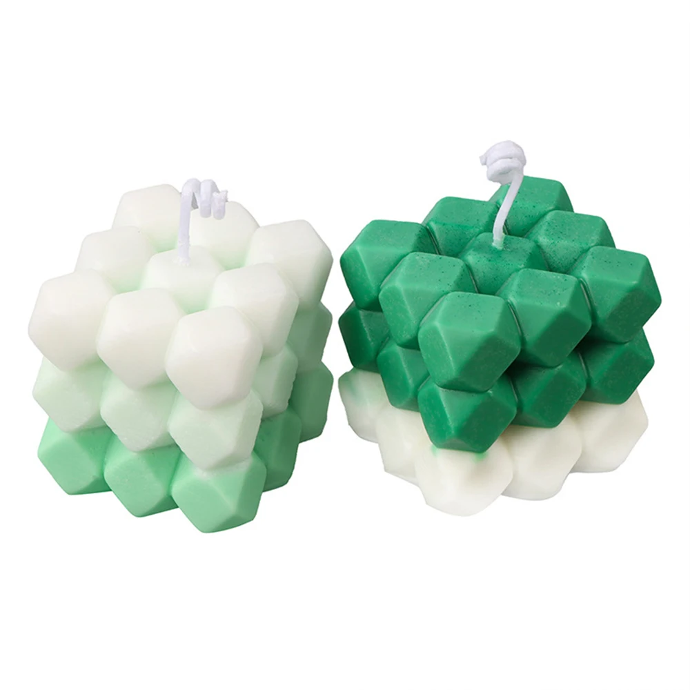 Naujas burbulas žvakė pelėsių 3D super didelis stačiakampis stačiakampis silikono betono piramidės Rubiko apvalus kamuolys kepimo dervos pelėsių makin 0