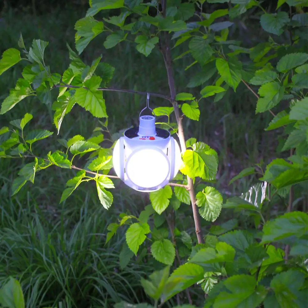 2021 LED Lemputė Saulės Šviesos, USB kabelis, įkraunamas Lauko vandeniui Avarinės Lemputės Šviesos Kempingas Sodo Apšvietimas Saulės Lempa 4