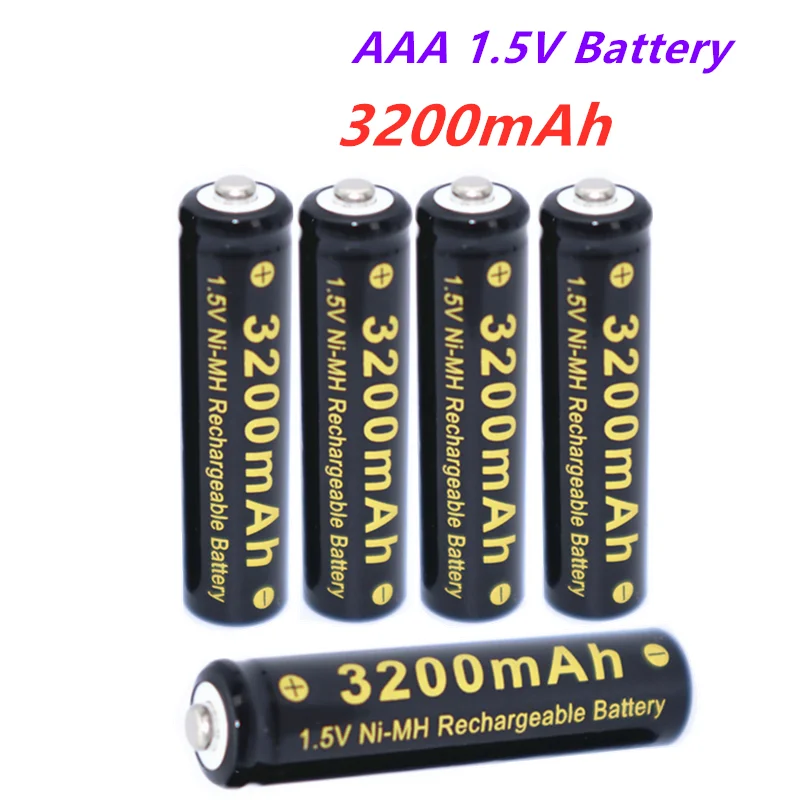 4-20PCS 1,5 V AAA tipo įkraunama baterija, 3200mAh AAA 1,5 V Naujus Šarminis akumuliatorius led šviesos žaislas MP3-ilgas gyvenimas 2