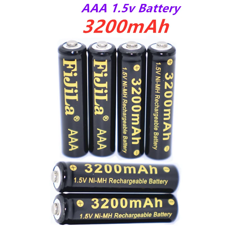 4-20PCS 1,5 V AAA tipo įkraunama baterija, 3200mAh AAA 1,5 V Naujus Šarminis akumuliatorius led šviesos žaislas MP3-ilgas gyvenimas 3