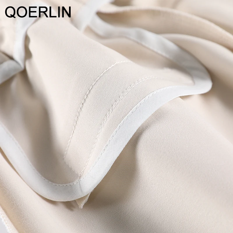 QOERLIN XS-2XL Priekiniai Padalinta Kostiumas Kelnės Moterims Aukšto Juosmens Kostiumas Pločio Kojų Išmušti Tiesiai Ziajać Elastinga Juosmens Kelnės Office Plus Size 1