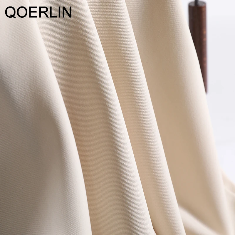 QOERLIN XS-2XL Priekiniai Padalinta Kostiumas Kelnės Moterims Aukšto Juosmens Kostiumas Pločio Kojų Išmušti Tiesiai Ziajać Elastinga Juosmens Kelnės Office Plus Size 5