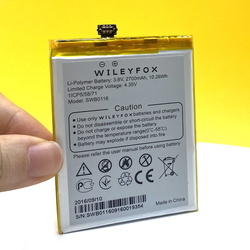 Naujas Originalus 2700mAh Baterija Wileyfox Swift 2 / 2 Plius SWB0116 Sandėlyje Telefonas Aukštos Kokybės Baterija 5