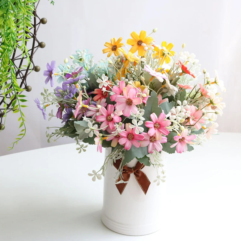 1pcs modeliavimas gėlių olandų chrizantemų mažas krūva mažų daisy vestuvių fotografija rekvizitai namų dekoravimo, modeliavimo augalų 0