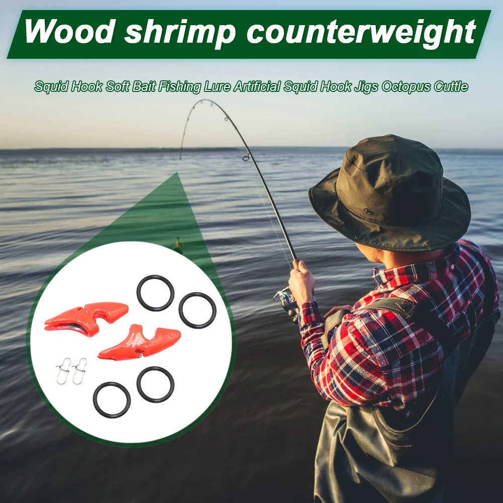 2pcs 10g 15g 20g Squid Jig Tip Run Weight Chin Sinker for Wood Shrimp Prawn Lure Bait Accessories 0