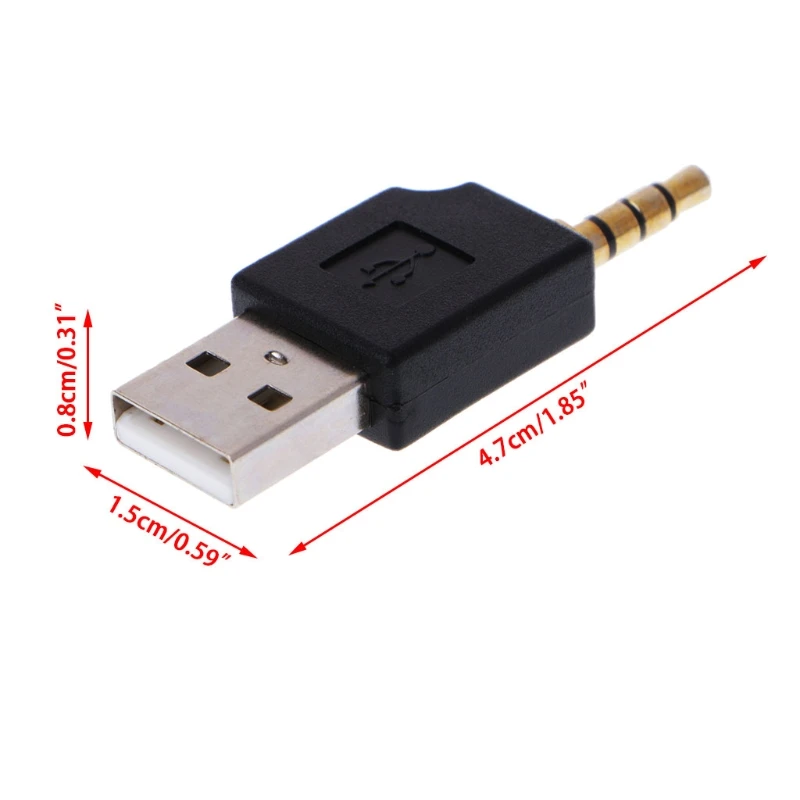 3,5 mm USB 2.0 Male Aux Papildomas Adapteris, Skirtas Apple iPod Shuffle 1-osios, 2-osios MP3 K1KF 0