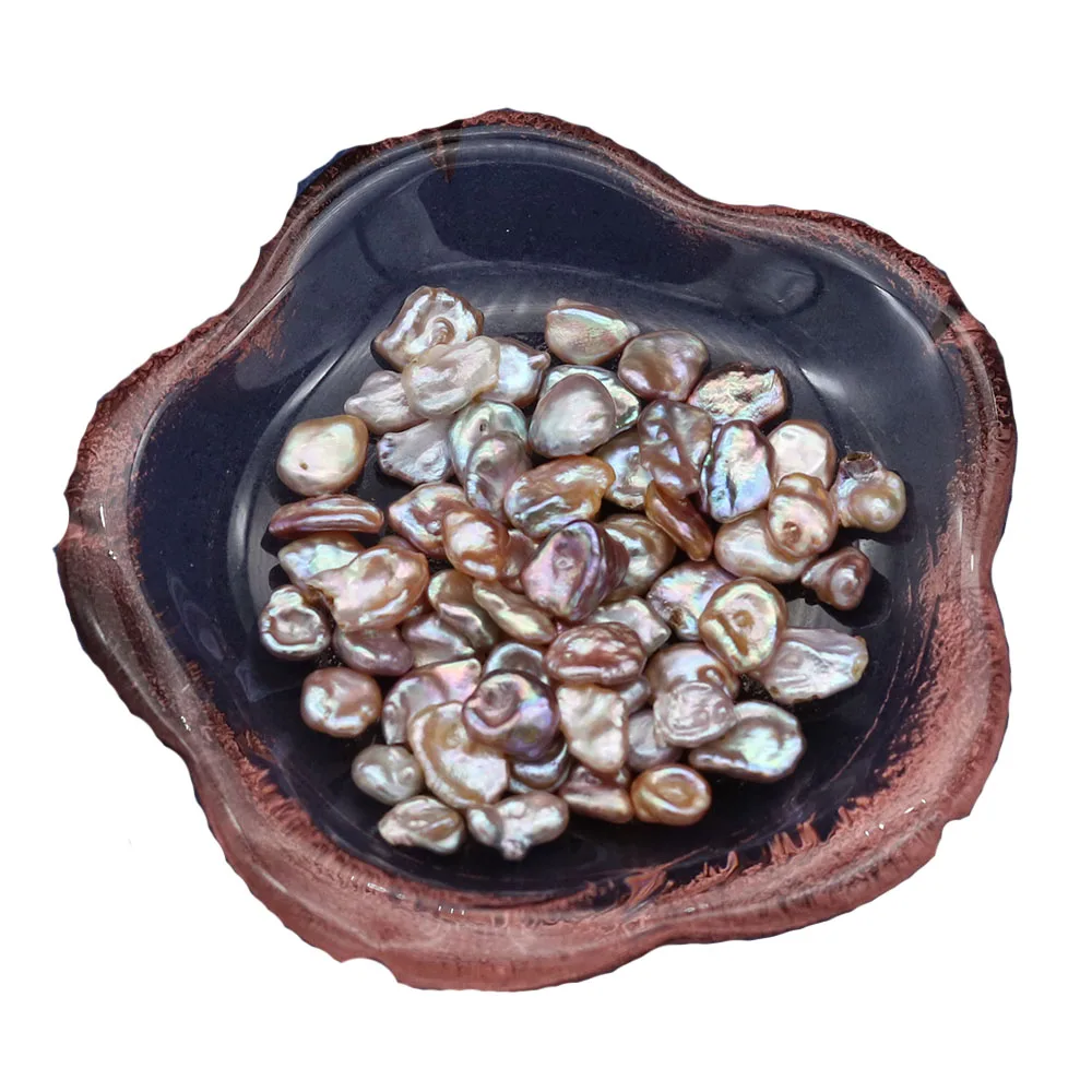 20PCS Natūralių Gėlavandenių Perlų Karoliukus, 8-10mm Ne Skylė Žiedlapis Formos Perlas Laisvas Karoliukų, skirta 