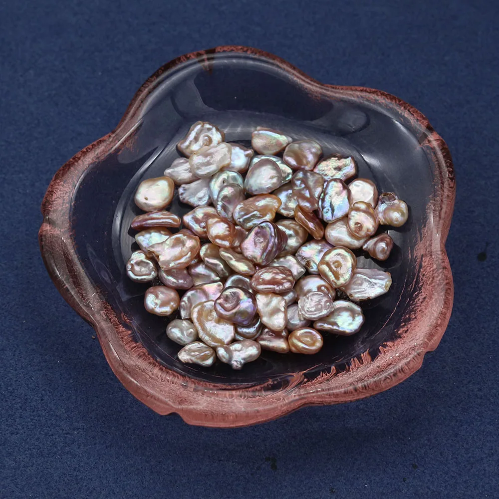 20PCS Natūralių Gėlavandenių Perlų Karoliukus, 8-10mm Ne Skylė Žiedlapis Formos Perlas Laisvas Karoliukų, skirta 