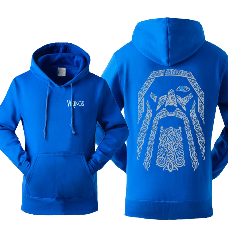 Vyriški Odin Vikingai, Hoodies Palaidinukė Tracksuit Vilnos TV Šou Viking Gobtuvu Streetwear Sportinę aprangą Žiemą Šiltas Megztinis 5