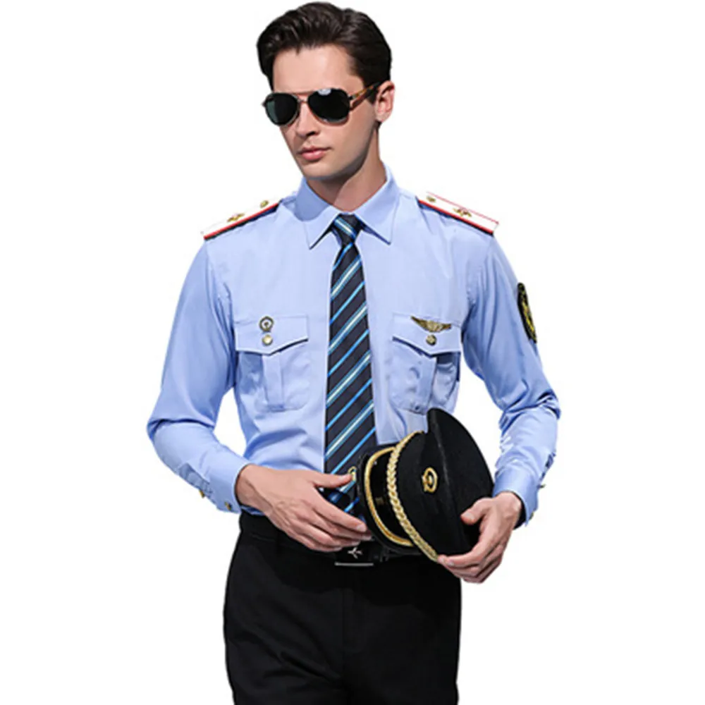 Aukštos Kokybės Geležinkelio Vienodas Overwear Vyrų Traukinio Palydovas Blue Navy Marškinėliai Kostiumas, Darbo Rūbai Ponai 0