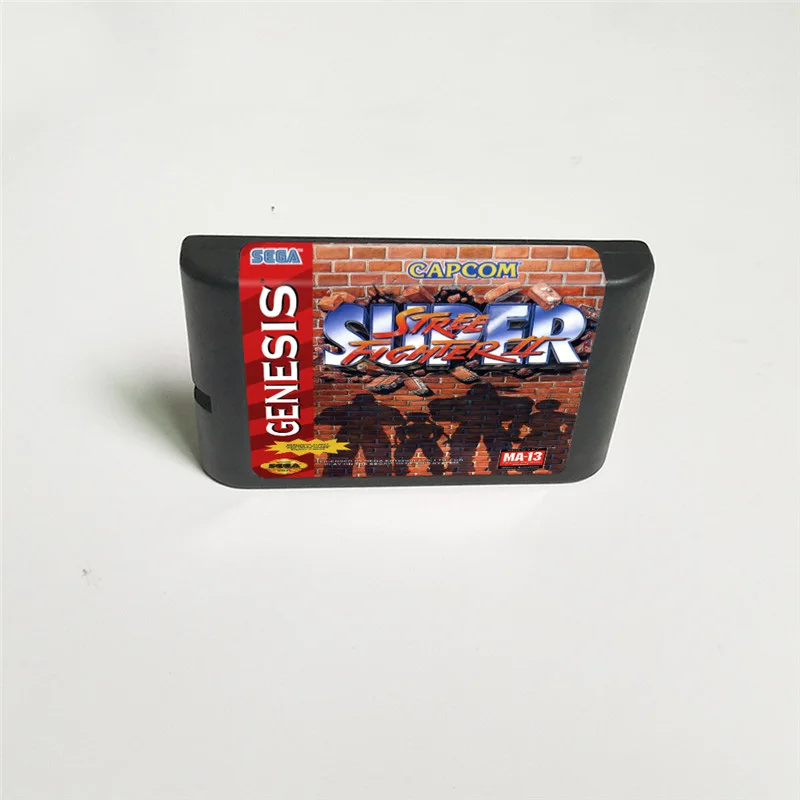 Super Žaidimas Street Kovotojas II 2 - 16 Bitų MD Žaidimo Kortelės Sega Megadrive Genesis Vaizdo Žaidimų Konsolės Kasetė 0