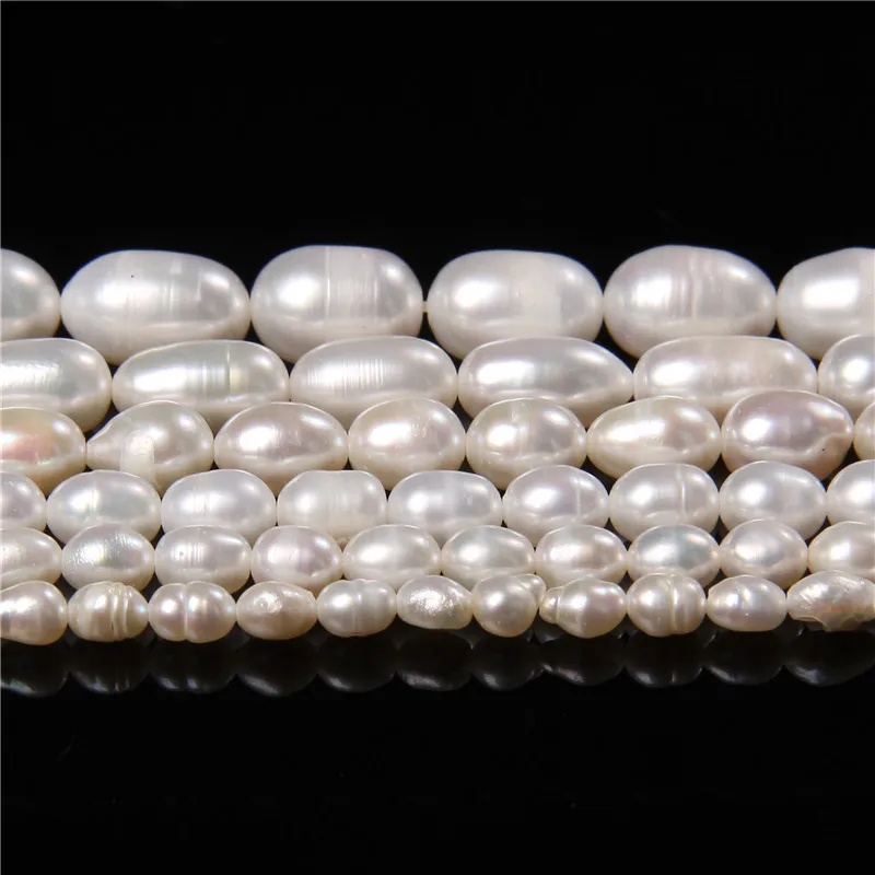 Įvairaus Dydžio Natūralios Baltos Perlų Karoliukus, Ryžių Tarpiklis Prarasti Granulių Papuošalai Priėmimo 