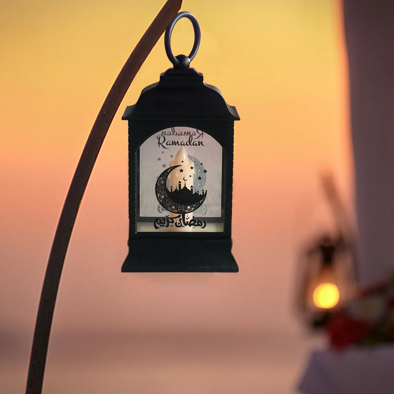 Naujų Vėjo Žibintai Ramadanas Žibintų LED Dekoracija Namuose Scena Atostogų Dovanų, Rankdarbių Papuošalai Islamo Musulmonų Šalies EID Mubarakas 5