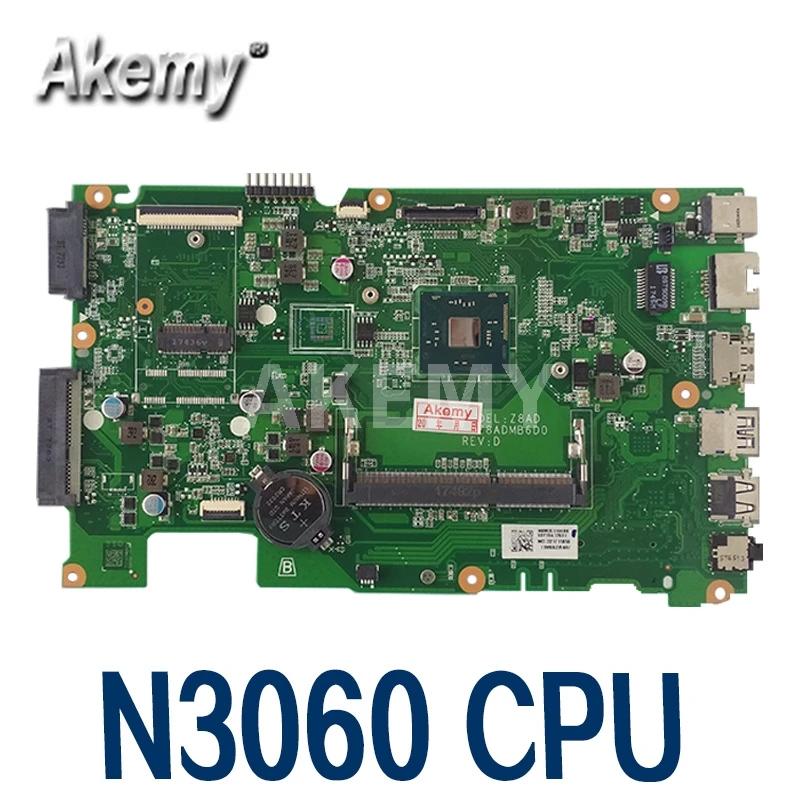 Acer Aspire ES1-431 Nešiojamas Plokštė N3060 CPU DAZ8ADMB6D0 NBMZC1100D6 Darbas Originalus 5