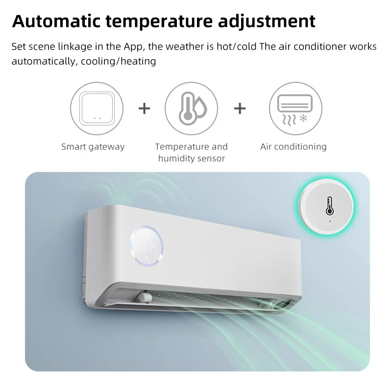 Protingo Namo Produktų Belaidžio Temperatūros Ir Drėgmės Jutiklis Valdytojas Veikia Su Smart Zigbee Vartai Ir Alexa, Google Namuose 1