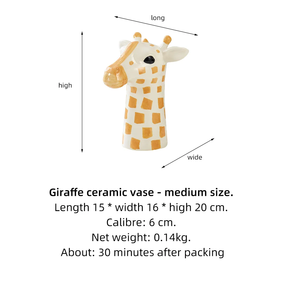 Kūrybos Žirafa Keramikos Vazonas Gyvūnų Skulptūrų Namų Vaza Šiuolaikinio Namų Dekoro Gyvenimo Kambario, Miegamasis Darbalaukio Dekoro Dovanos 2