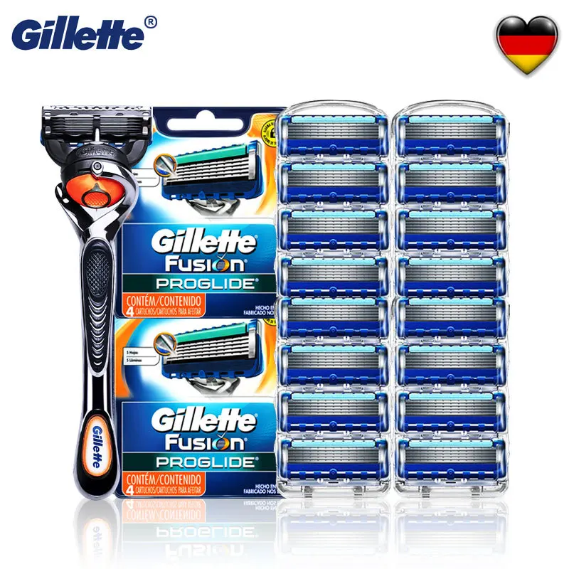 Gillette Fusion PROGLIDE Skustuvas Profesinės Vyrų Plaukai Veido Skutimosi Pakaitinės Kasetės Vokietija Importavo 5 sluoksnių Skustuvo Ašmenimis 2