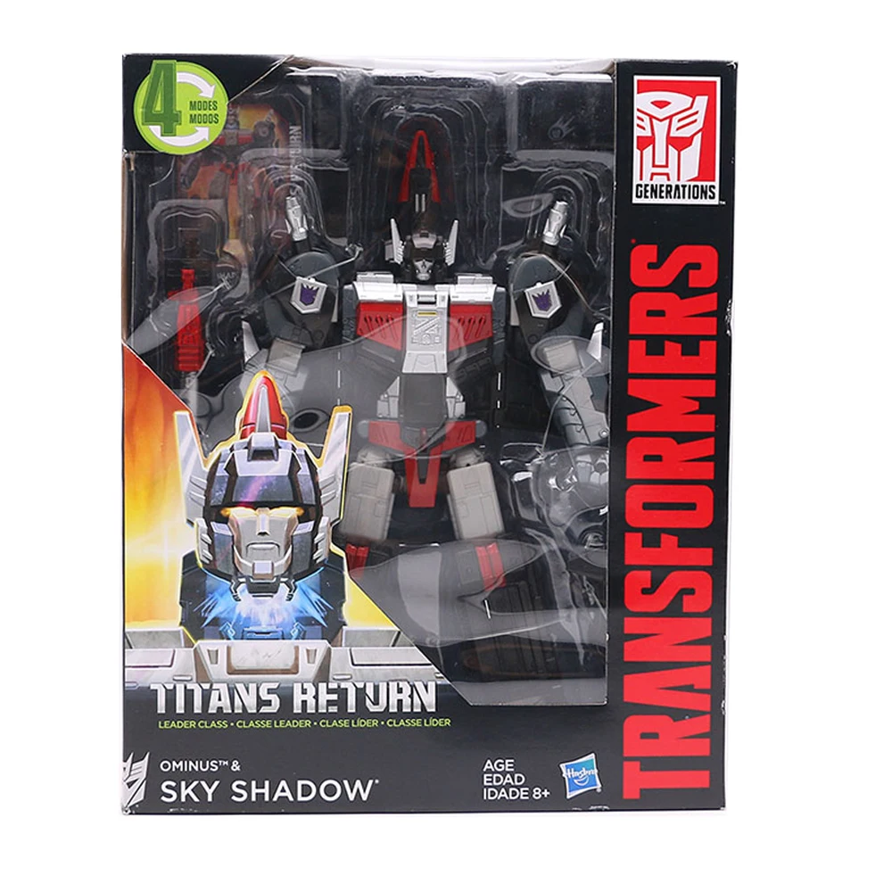 Hasbro Transformers Žaislai IDW Blitzwing borto šaudymą Overlord Sixshot Juodas Šešėlis Oktaninis Lyderis 25CM ABS Transformatorius Robotas Dovana 5