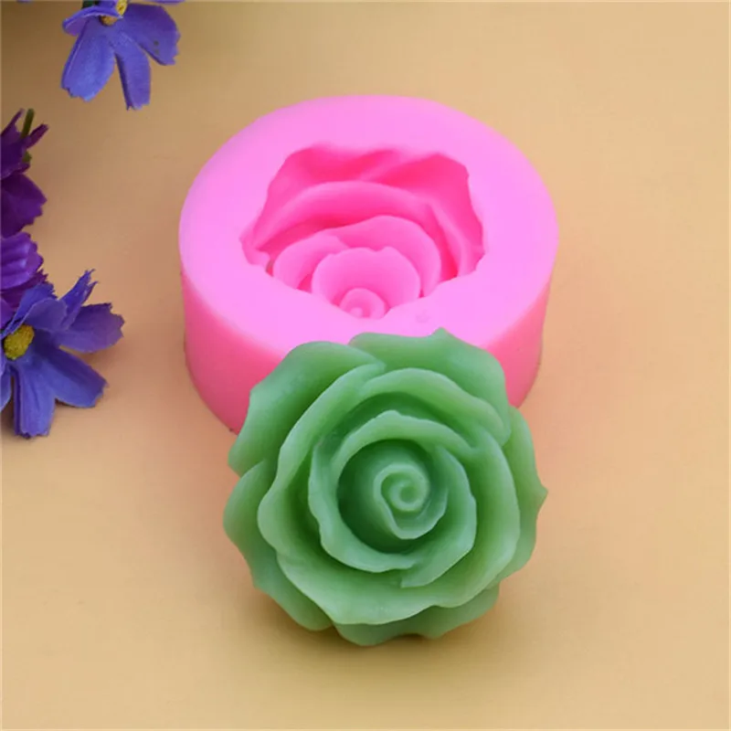 Gėlė Žydi Rožės Formos Silikoninis Minkštas Muilas 3D Torto Formą Kepimo Įrankis Formos Keksiukų Želė Saldainiai, Šokoladas Apdaila 5