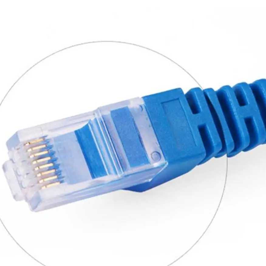 Mėlyna Ethernet Interneto CAT5e LAN Tinklo Kabelis Kompiuterio Modemas Maršrutizatorius 0