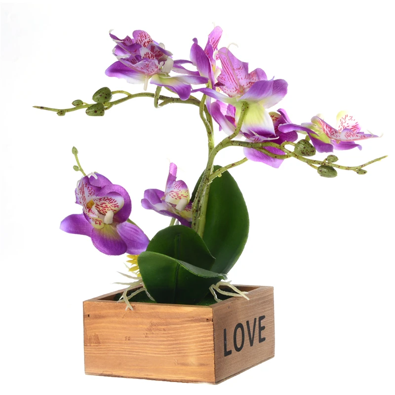 Mažųjų Dirbtinių Gėlių Bonsai Netikrą botanikos Vazoninių Augalų Puodą su Plastiko Amatų Namų, Sodo Puošmena Prekių AQ151 3