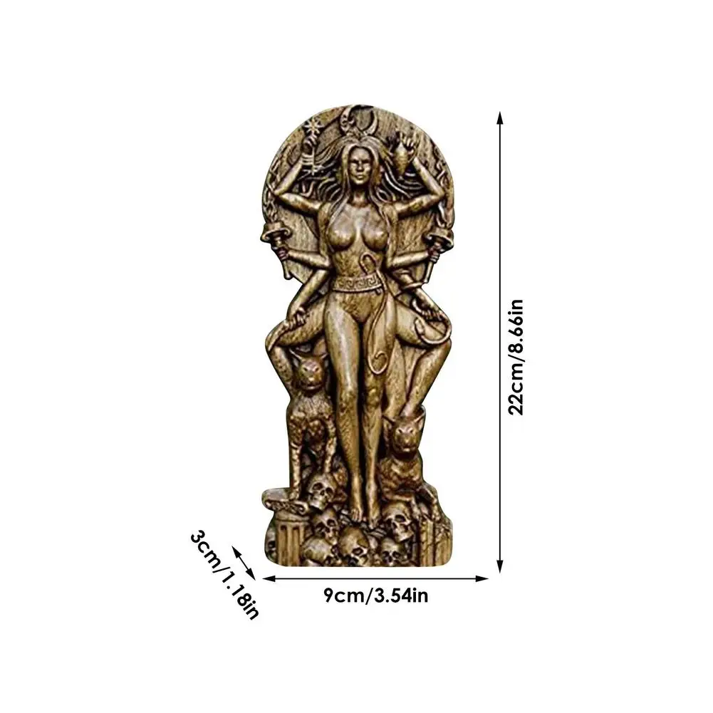 Derva Mystic Deivės Statula Gaia/Hecate/Lilit Deivė Graikų Elementų, Skulptūrų Sode Apdaila 3