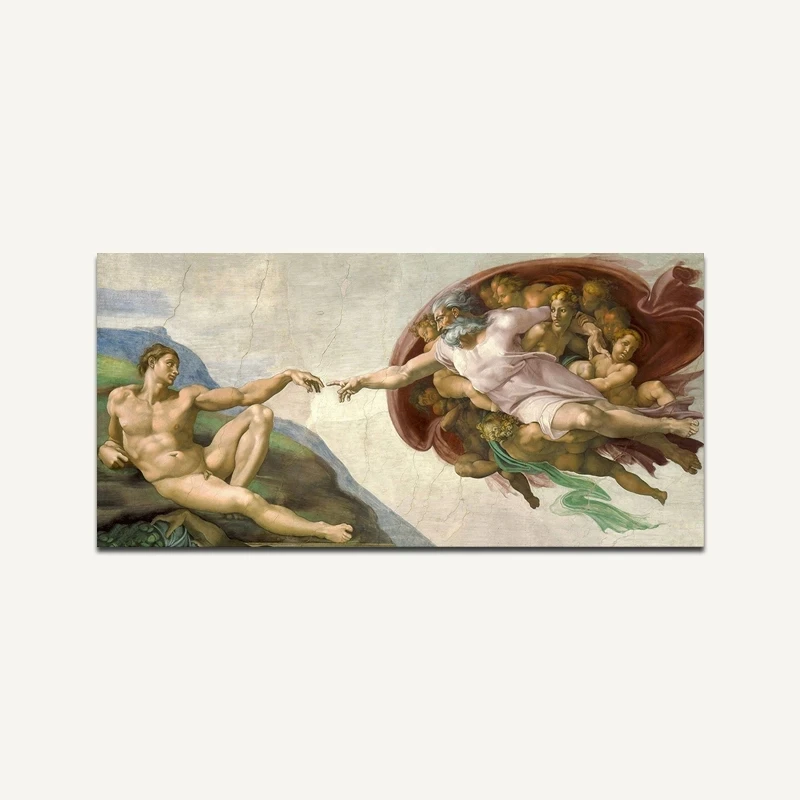 Adomo Iki Freska Michelangelo Plakatas Ir Spausdina Dekoro Kambarį Drobės Tapybos Sienos Paveiksl Namų Plakatai 1