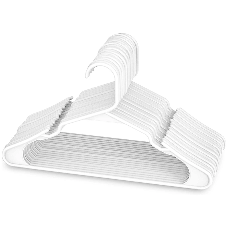 Baltos spalvos Plastikinės Pakabos, Plastikiniai Drabužių Pakabos Puikiai tinka Kasdieniniam Standarto Naudojimas, Drabužių Pakabos (Baltos spalvos, 20 Pak) 1