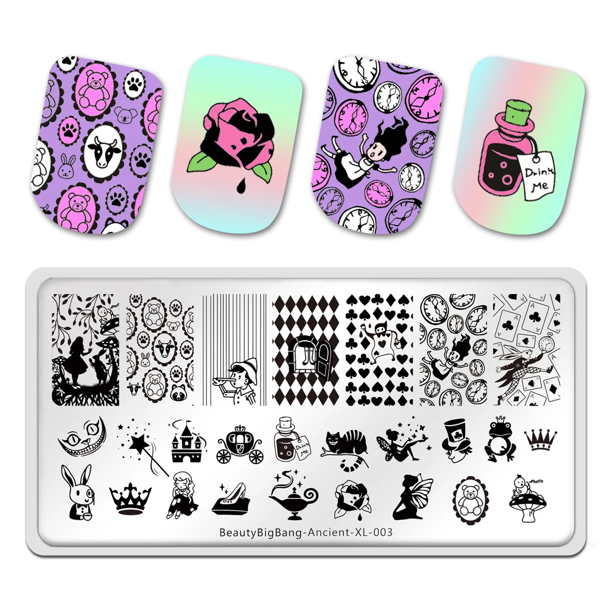 Beautybigbang Nail Art Stamping Plokštės Dizaino Rabbit 