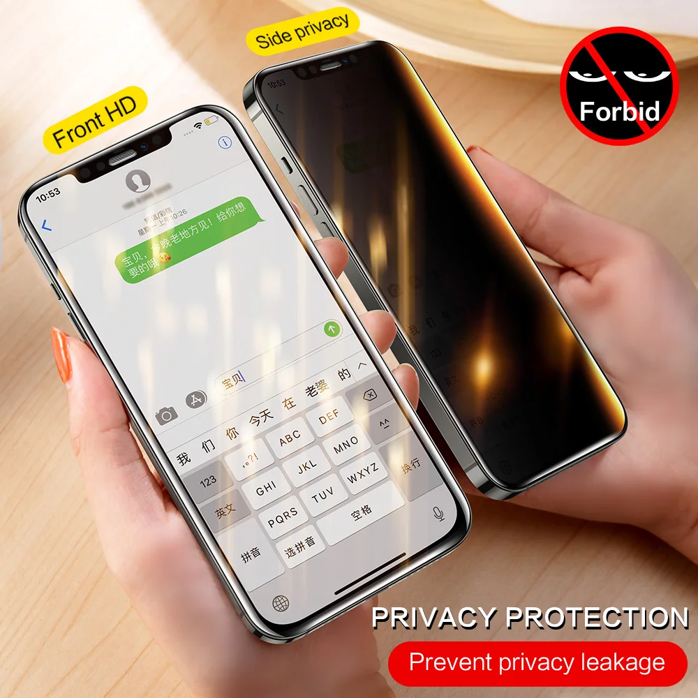 SmartDevil Anti-peeping Screen Protector, iPhone 12 12Pro 12 Pro max 12mini 6.1/6.7/5.4 colių Visu tamsinti Stiklai 0