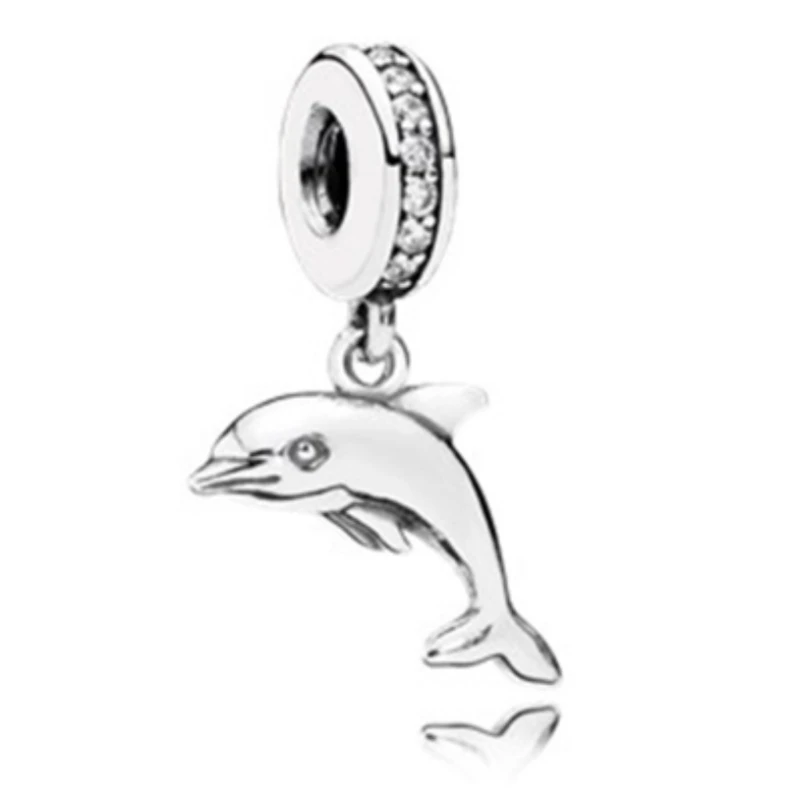 Vasarą Naujas Stiklas Golfo Žvaigždė Jūros Arklių Sidabras 925 Žavesio Žuvies Rutuliukų Tinka Originalus Pandora Apyrankes 