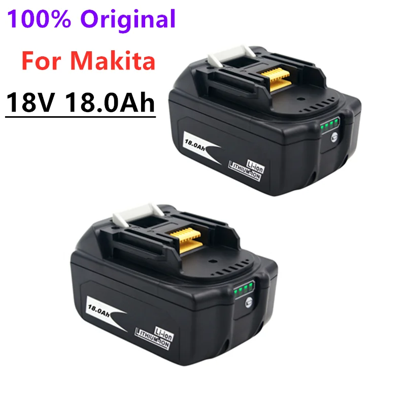 Originalus BL1860 Įkrovimo Battery18V 18000mAh Ličio jonų už Makita 18v Baterijas BL1840 BL1850 BL1830 BL1860B LXT 400+Kroviklis 5
