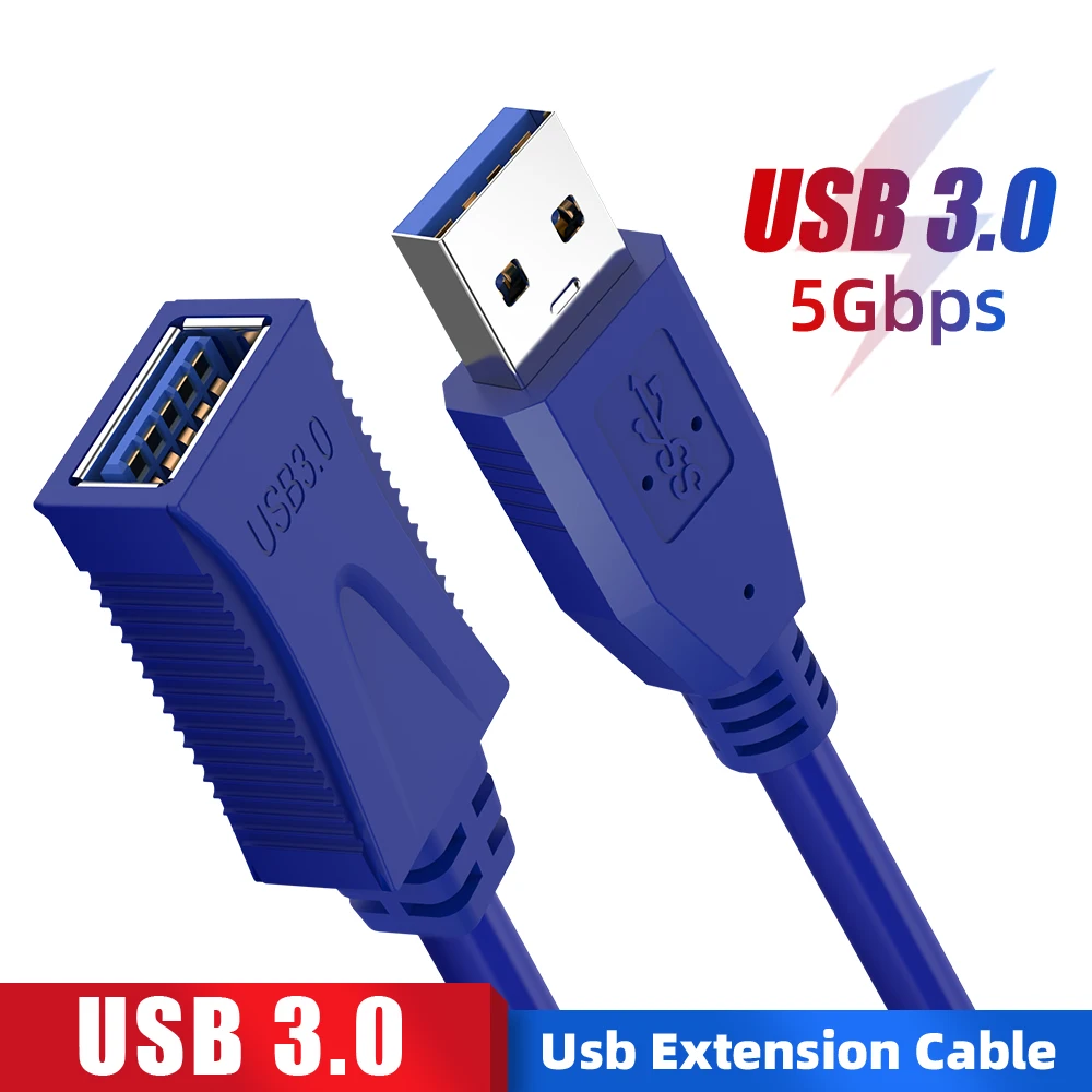0.3 m/1m/1.5 m/1.8 m USB 3.0 Kabelį, Spartus ilgiklis Vyrų ir Moterų USB Duomenų Sinchronizavimo Perdavimo Kabelio ilgintuvas Fotoaparato Pelės 4