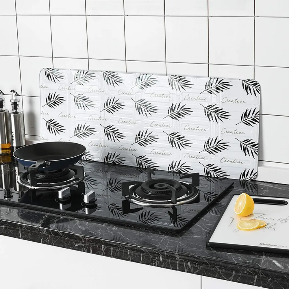 Aliuminio Sulankstomas Virtuvėje Dujinė Viryklė Pertvara Plokštės Virtuvės Keptuvėje Aliejų Splash Ekrano Apsaugos Kichen Priedai 1