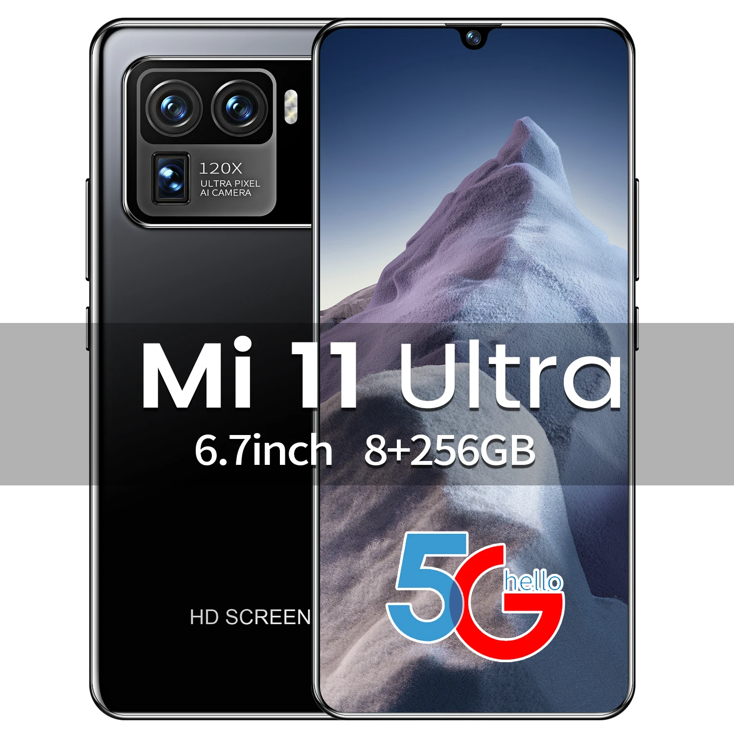 Mi 11 Ultra 6.7 Colių 8+512GB16+32MP Dual SIM pirštų Atspaudų Face Unlock 6800mAh Smart Phone Dual SIM Andriod Mobilųjį Telefoną Pasaulio 2