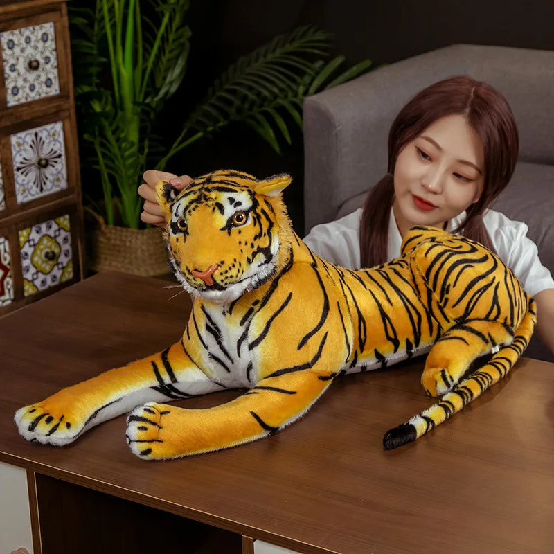 1pc 36-76cm Modeliavimas Tigras Pliušiniai Žaislai Mielas Reallife Geltonas Tigras Lėlės Įdaryti Minkštas Gyvūnų Žaislai Vaikams Berniukams, Kūdikių Dovanos 4
