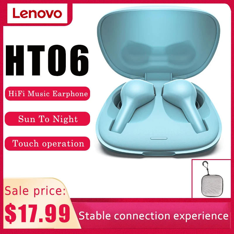 Nauji Originalus Lenovo HT06 TWS 5.0 Bertone Chip 