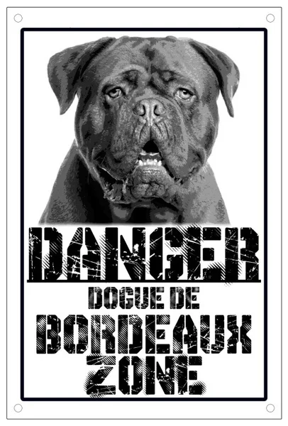 Pavojus, Dogue De Bordeaux Zonų Plokštė Pasirašyti 8x12inch Metalo Žiūrėti Šuo Metalo Pasirašyti 8x12inch Namų Virtuvėje Lauko Sienų Dekoras 4
