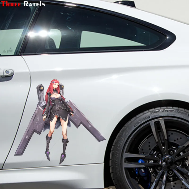 Trys Ratels F31 Anime Žaidimas Sekso Mergina Su Ginklu Paskutinis Kilmės Automobilių Stiklų Lipdukas Sąsiuvinis Decal 1