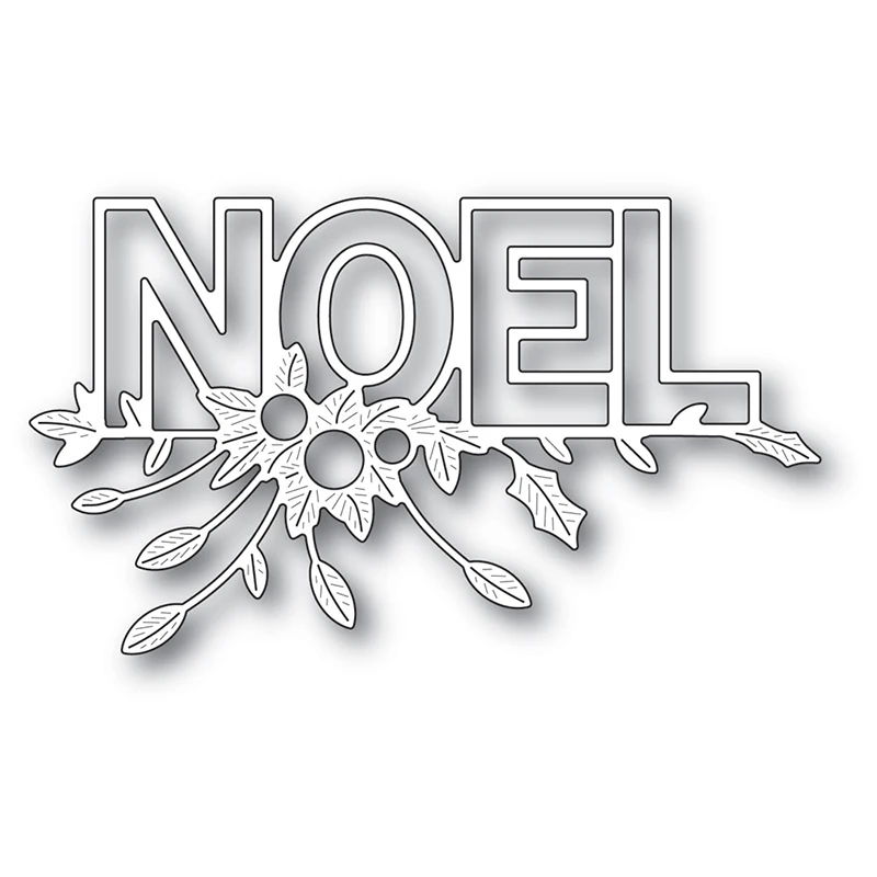 Naujas Kalėdų Noel Holly Lapų, Uogų 2020 Metalo Pjovimo Štampai, skirti 
