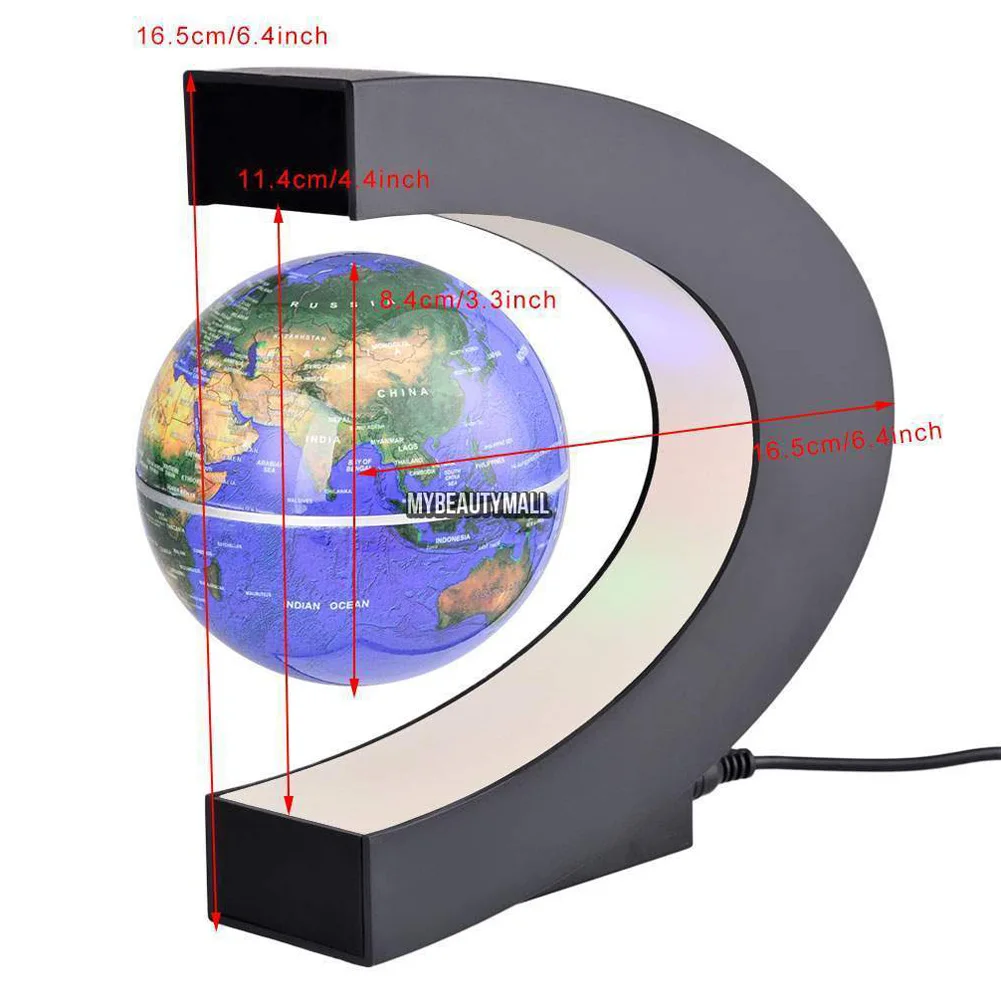 C Formos LED Pasaulio Žemėlapyje Plūduriuojantis Pasaulyje Antigravity Magnetive Kamuolys Šviesos Magnetic Levitation Šviesos Kalėdos Gimtadienio Namų Puošybai 4